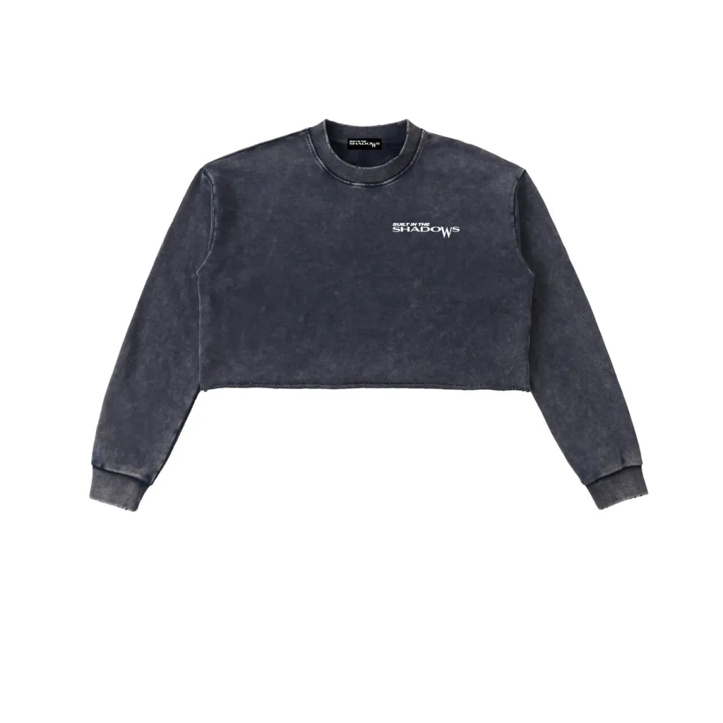 Womens BITS Snow Washed Cropped Sweater