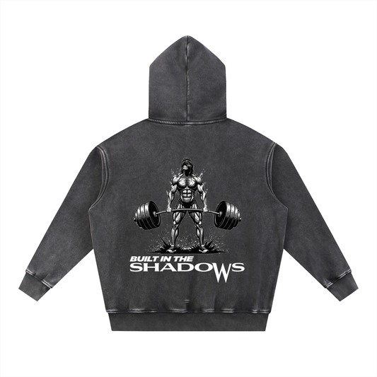 Womens Oversized Snow Washed Deadlift Hoodie