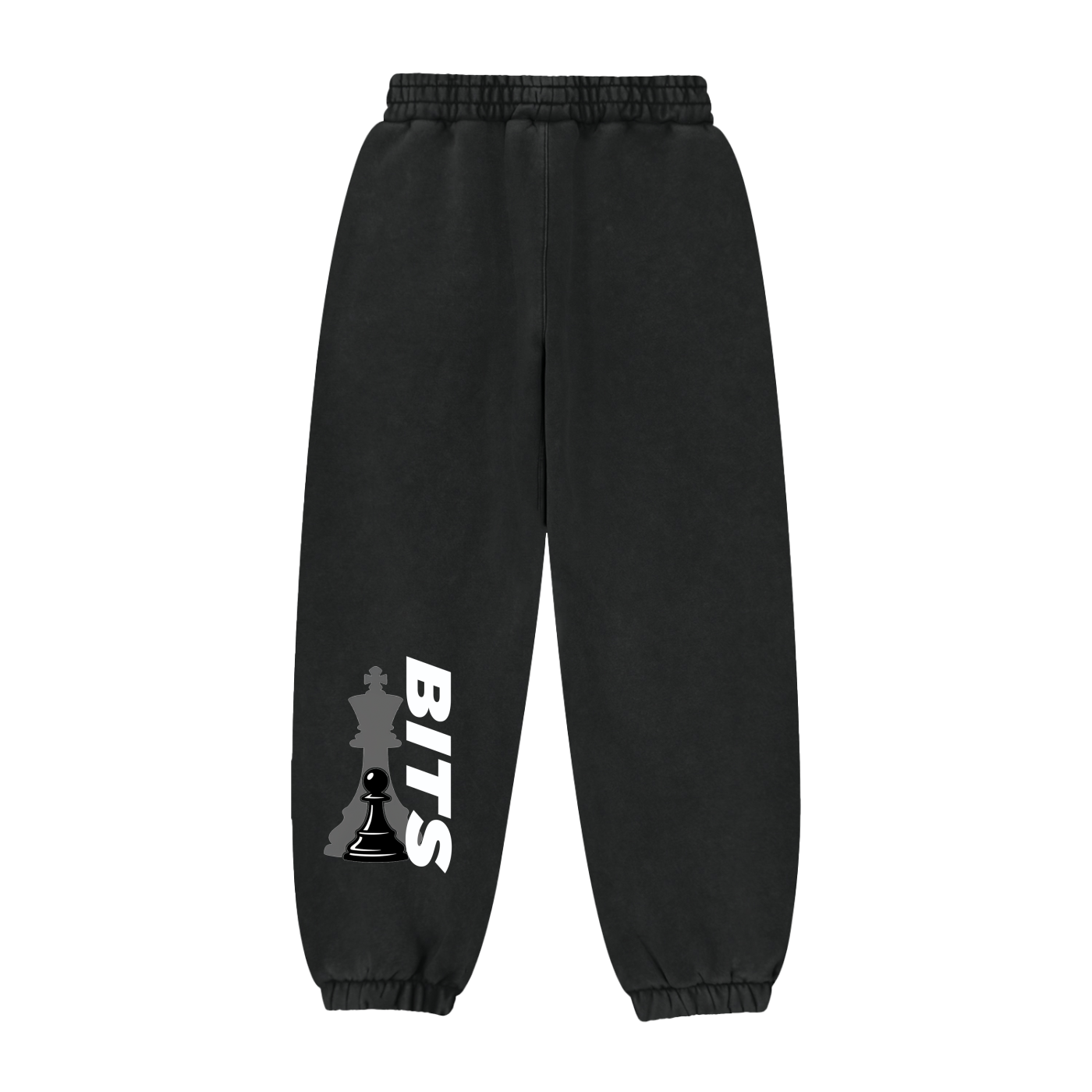 BITS Black fleece lined joggers BACK