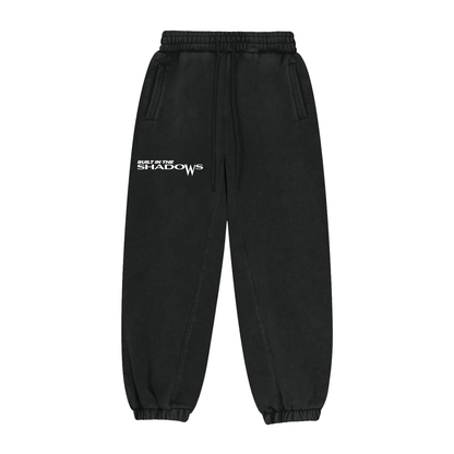 Black fleece lined joggers FRONT