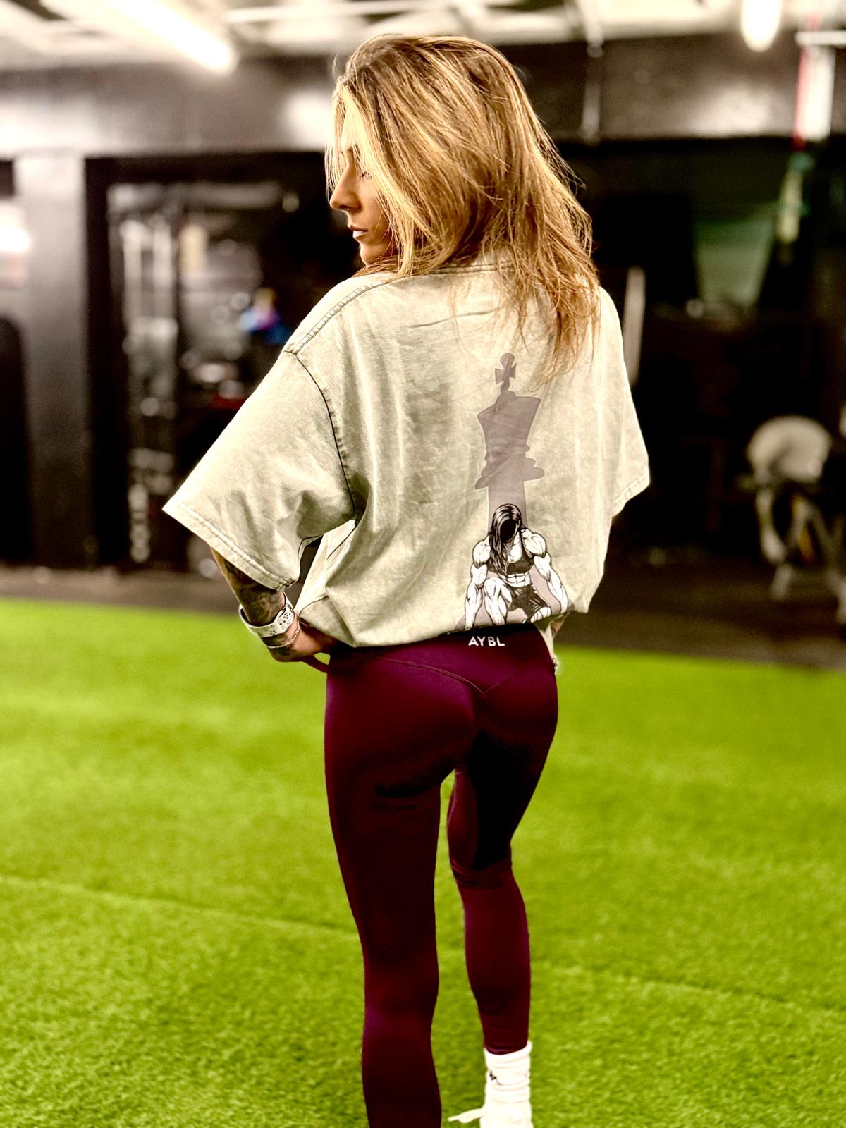 Oversized Snow Wash Womens T-Shirt Weightlifter