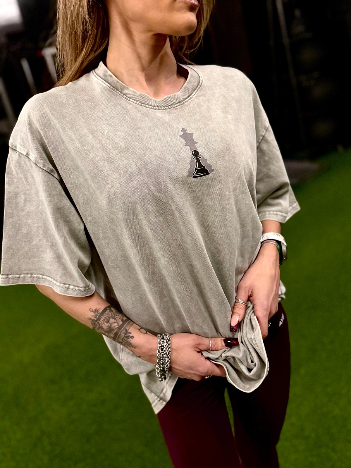 Oversized Snow Wash Womens T-Shirt Weightlifter