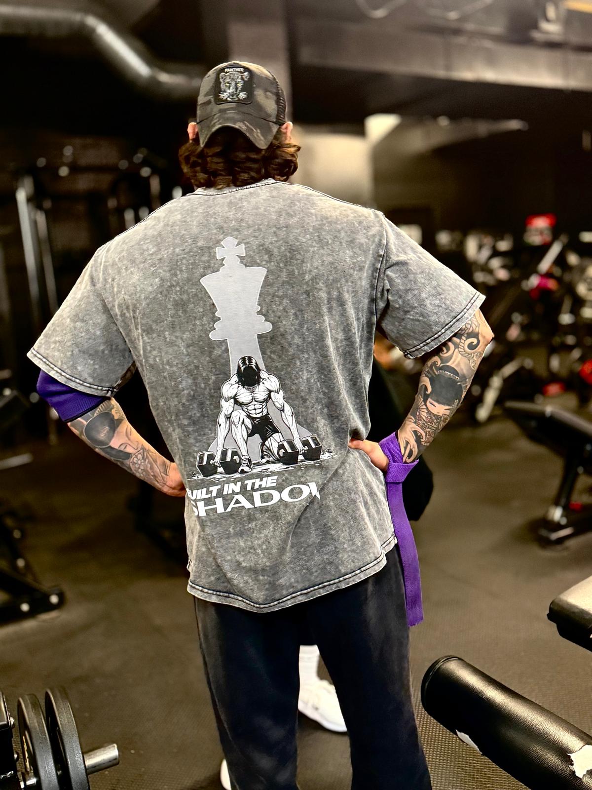 Oversized Snow Wash Mens T-Shirt Weightlifter