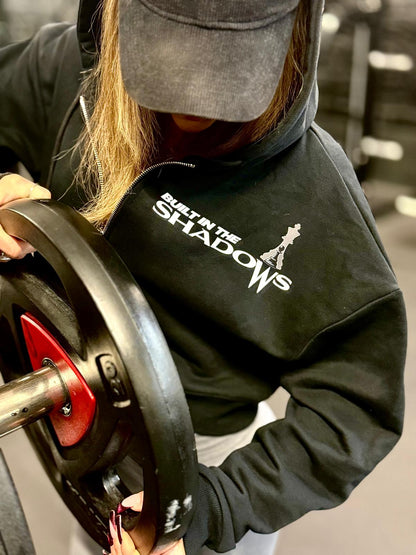 Cropped  Full Zip Womens Hoodie Angel Weightlifter