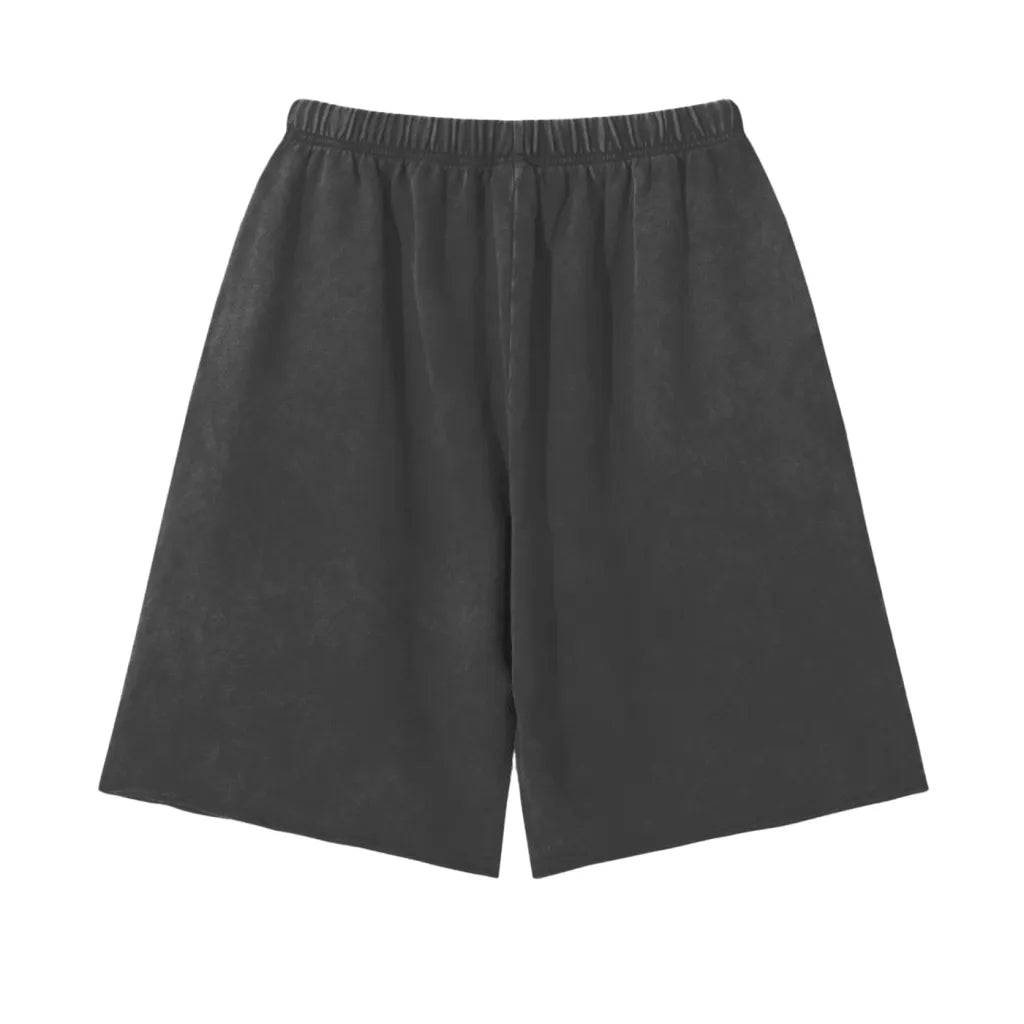 Mens Jogger Shorts in Washed Black