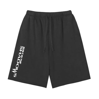 Mens Jogger Shorts in Washed Black