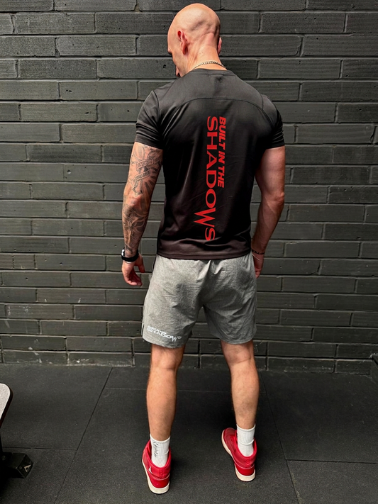 Men’s Muscle Fit Performance T-Shirt with Red