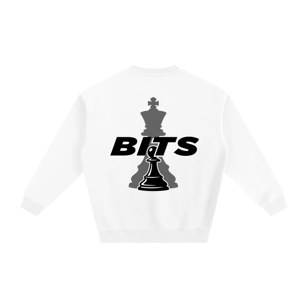 Mens Light Oversized BITS Fleece Lined Sweatshirt