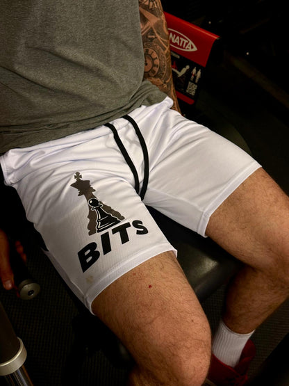 Men's White Varsity Shorts