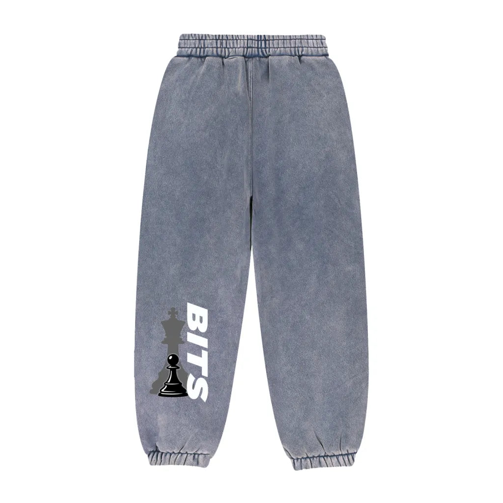 BITS Blue fleece lined joggers BACK