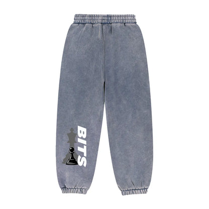 BITS Blue fleece lined joggers BACK