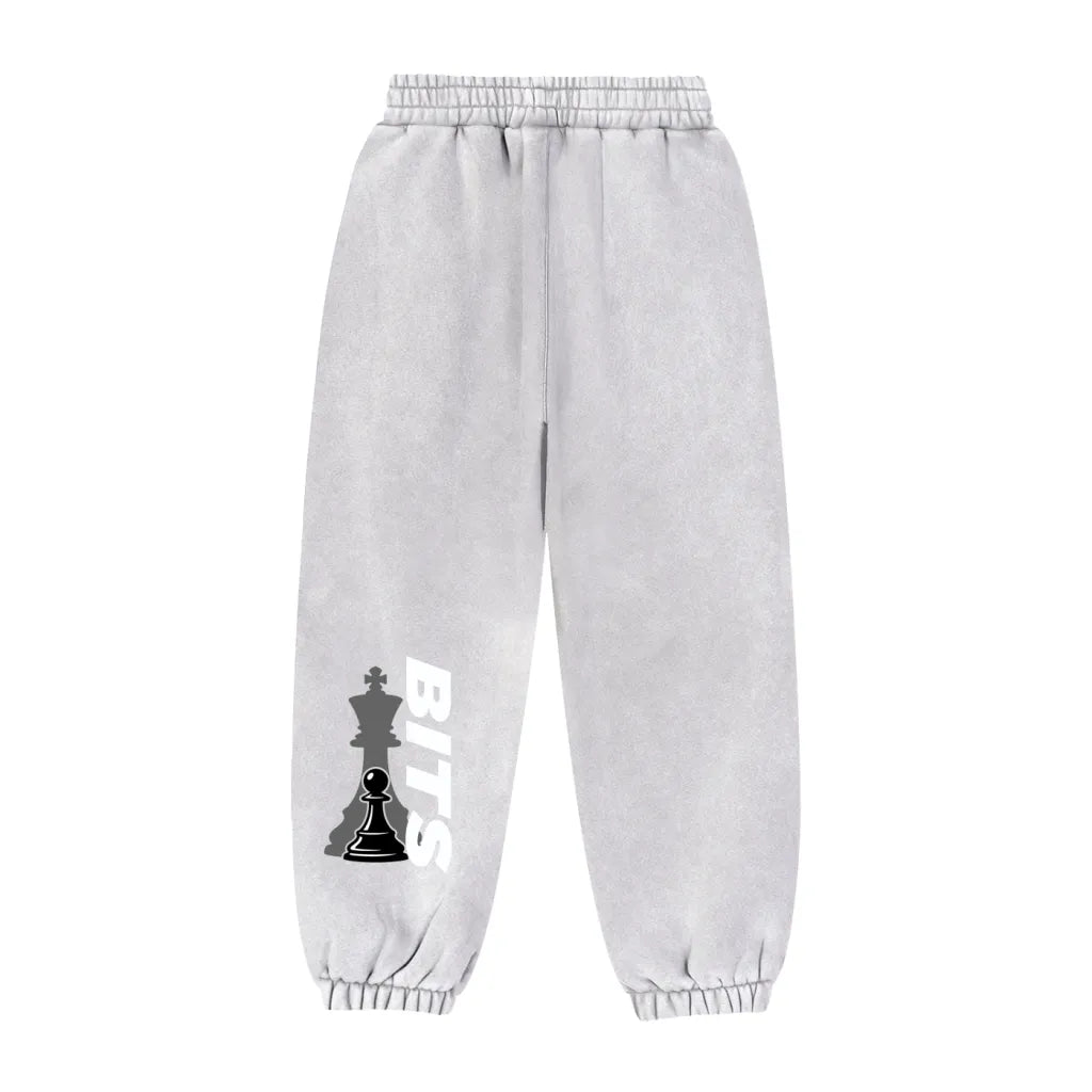 BITS Grey Gray fleece lined joggers BACK