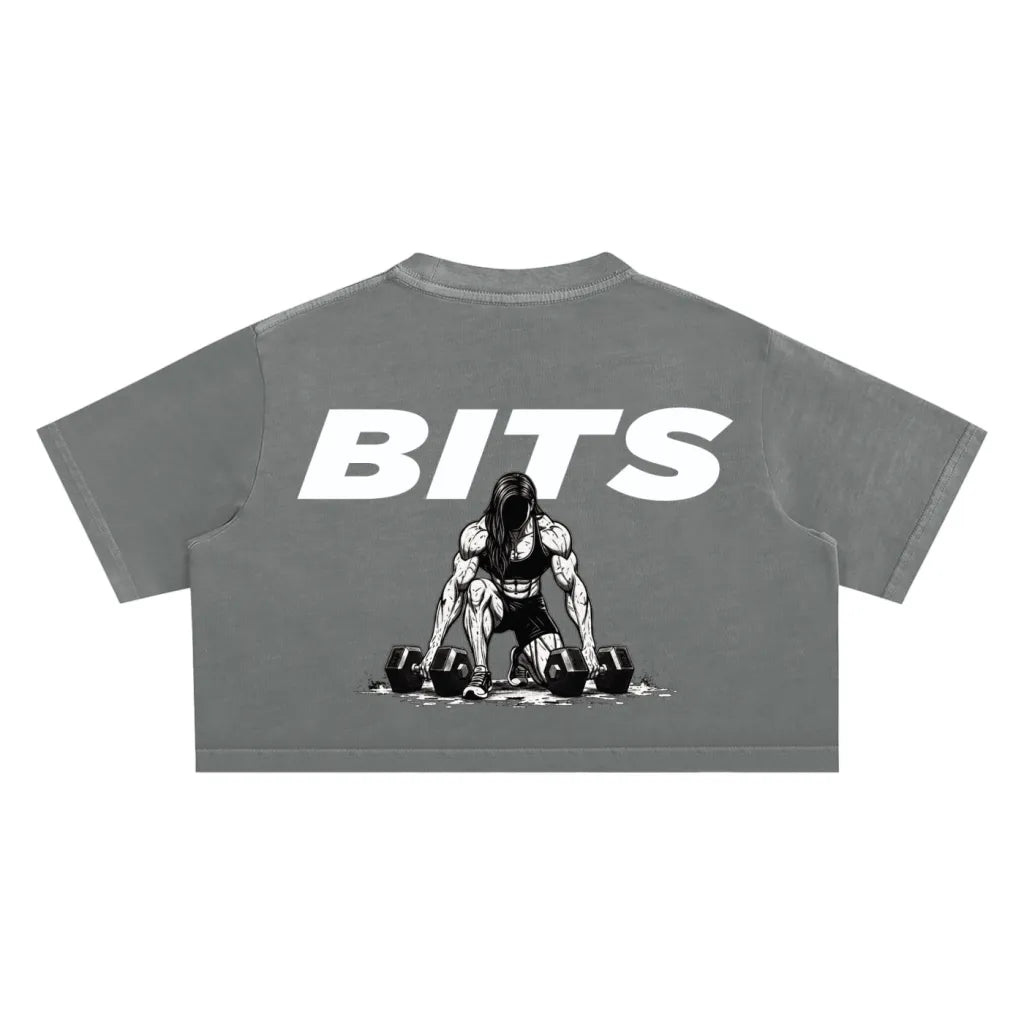 Womens Snow Washed Cropped T-Shirt