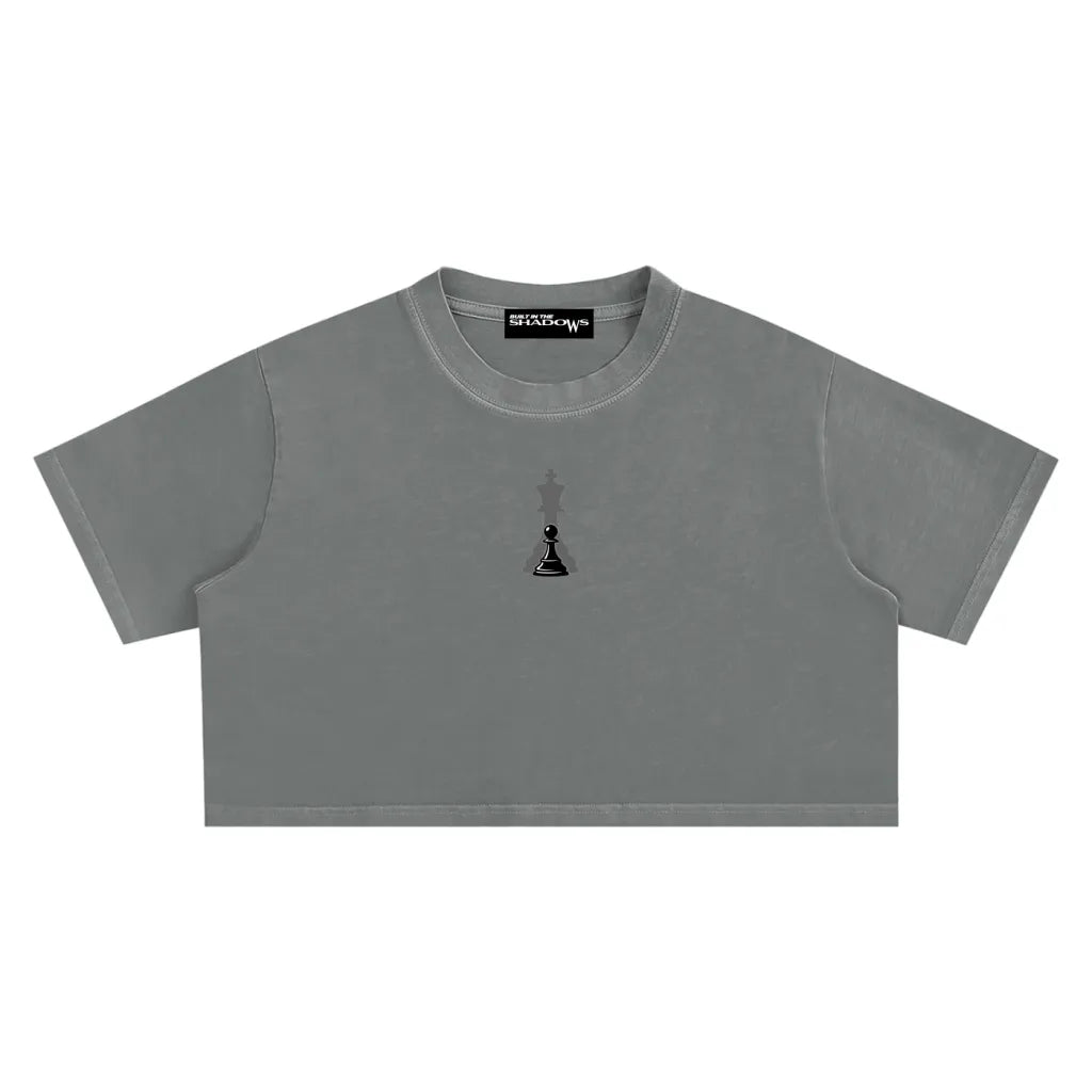 Womens Snow Washed Cropped T-Shirt