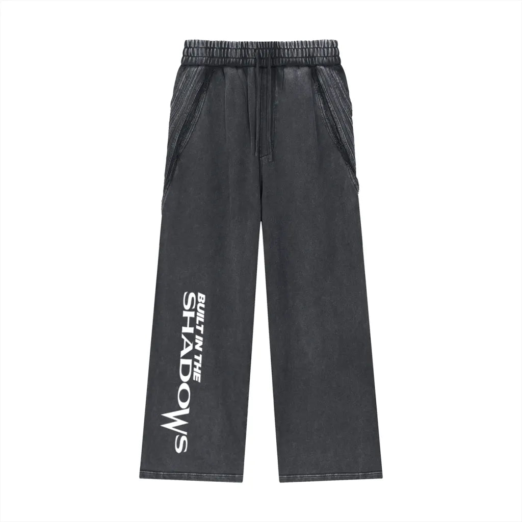 Snow Washed Straight Leg Joggers