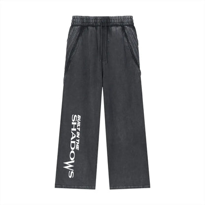 Snow Washed Straight Leg Joggers