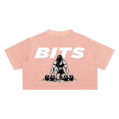 Womens Snow Washed Cropped T-Shirt