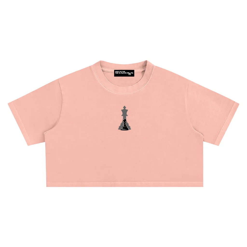 Womens Snow Washed Cropped T-Shirt