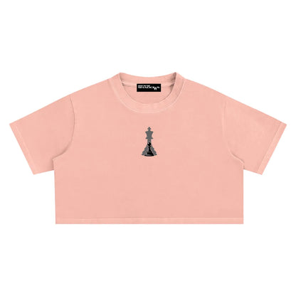 Womens Snow Washed Cropped T-Shirt