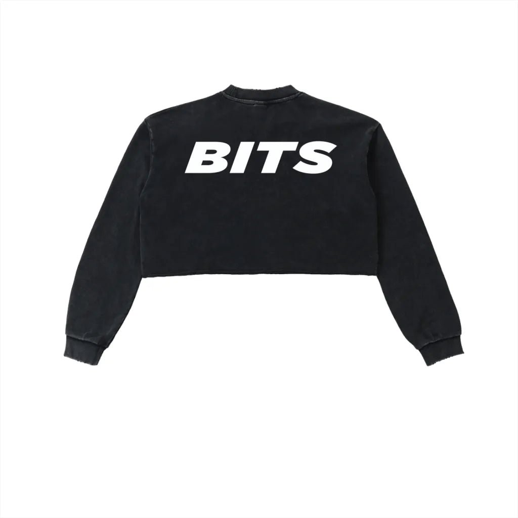 Womens BITS Snow Washed Cropped Sweater