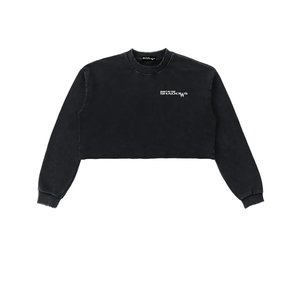 Womens BITS Snow Washed Cropped Sweater