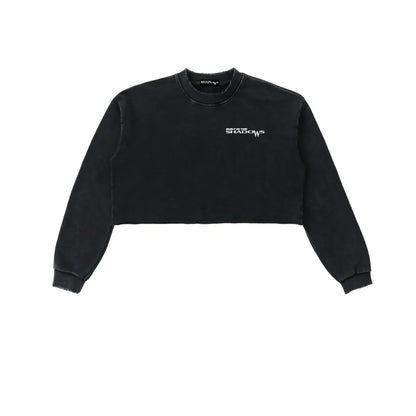 Womens BITS Snow Washed Cropped Sweater