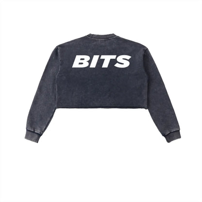 Womens BITS Snow Washed Cropped Sweater