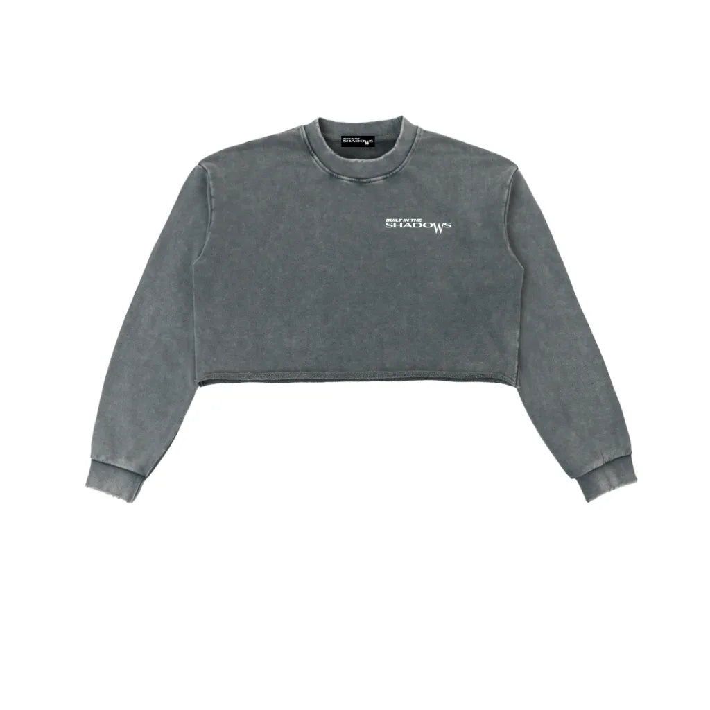 Womens BITS Snow Washed Cropped Sweater