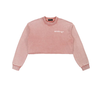 Womens BITS Snow Washed Cropped Sweater