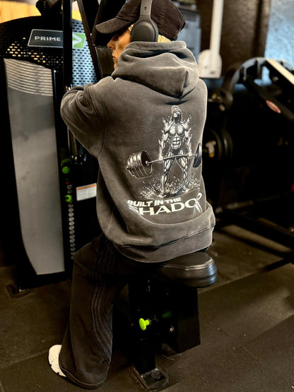 Womens Oversized Snow Washed Deadlift Hoodie