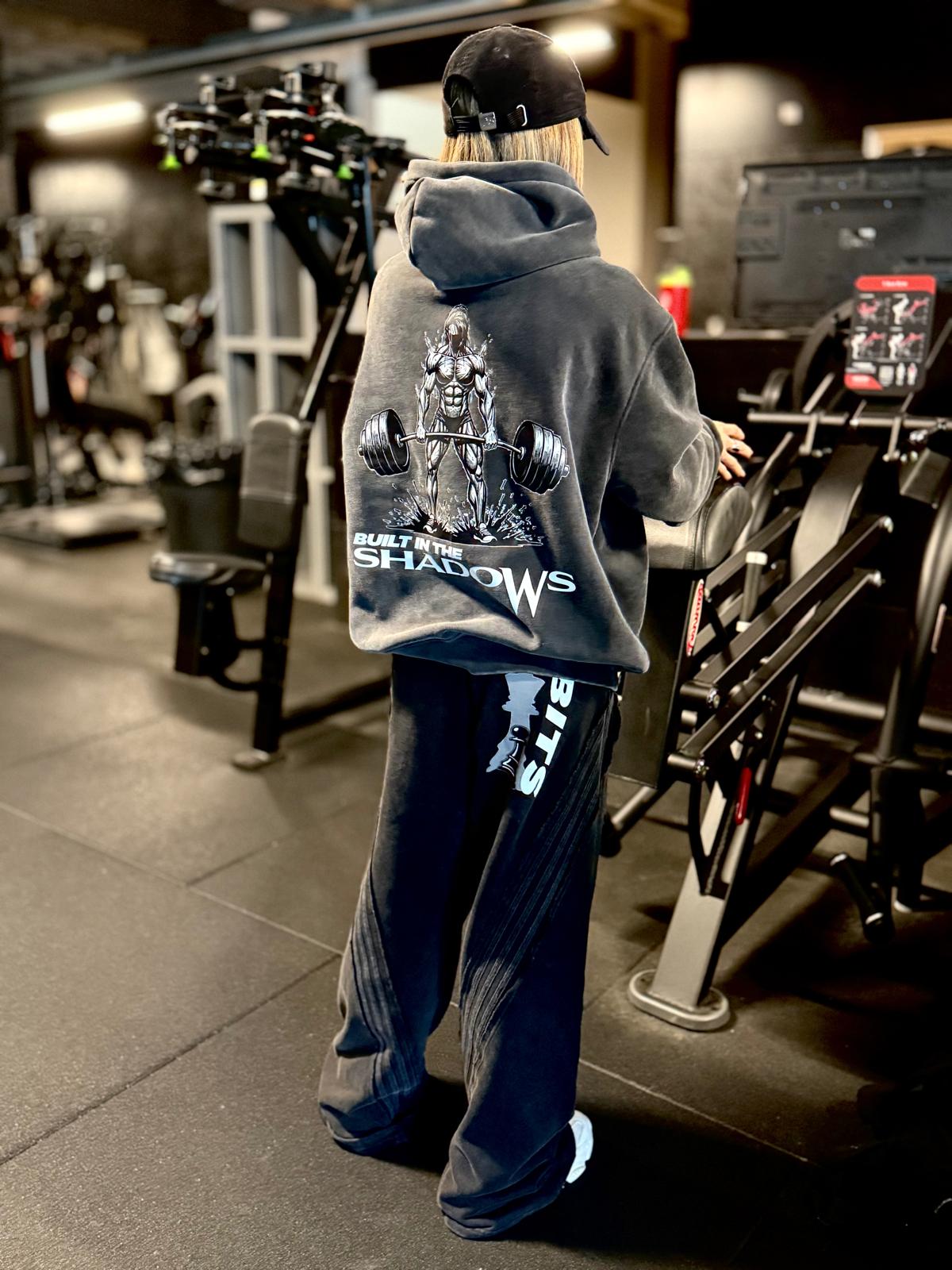 Womens Oversized Snow Washed Deadlift Hoodie