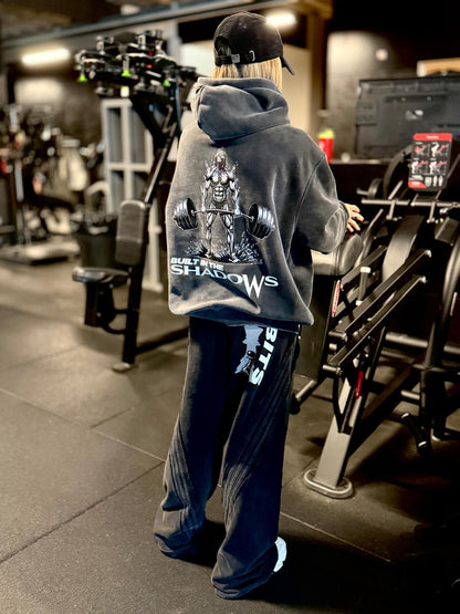 Womens Oversized Snow Washed Deadlift Hoodie