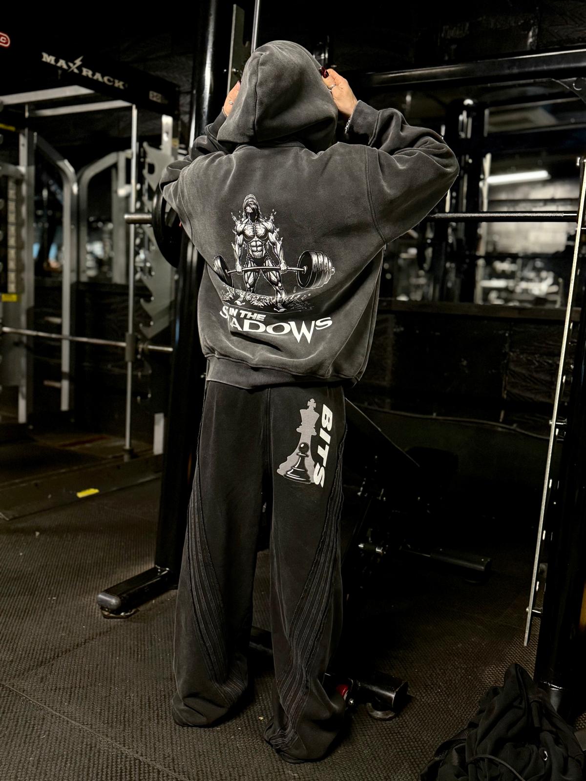 Womens Oversized Snow Washed Deadlift Hoodie