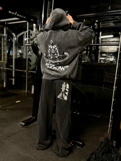 Womens Oversized Snow Washed Deadlift Hoodie