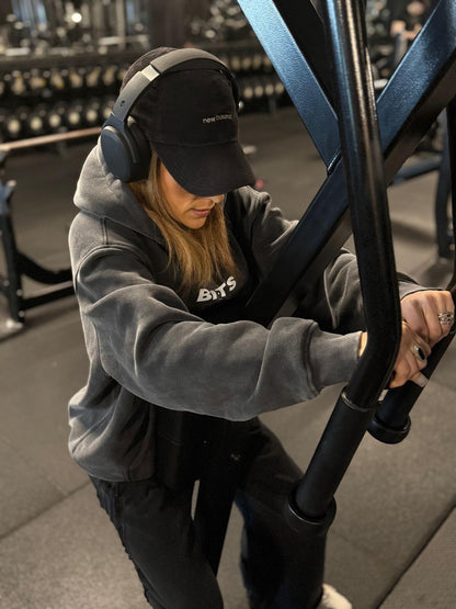 Womens Oversized Snow Washed Deadlift Hoodie