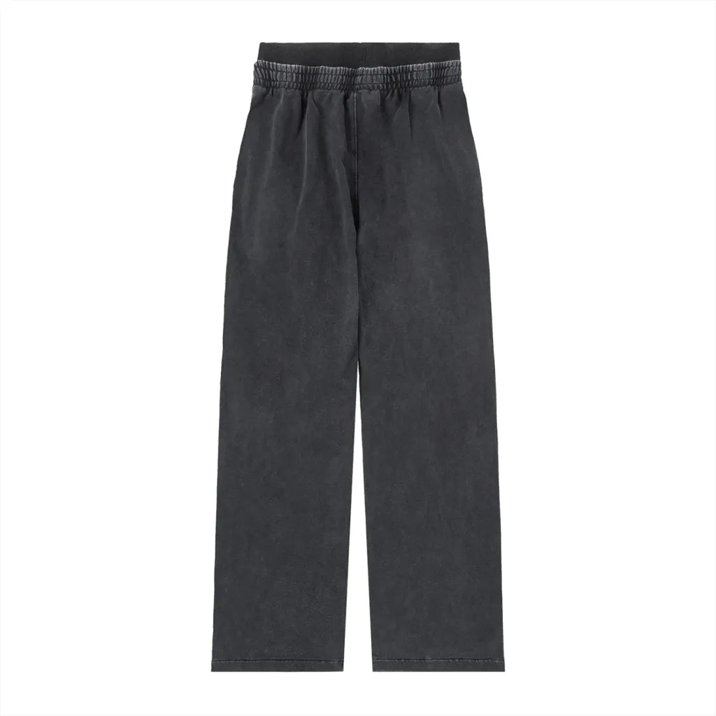 Vintage Washed Black Double Waistband Joggers