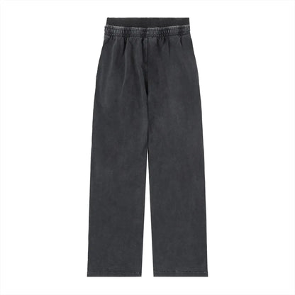 Vintage Washed Black Double Waistband Joggers