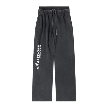Vintage Washed Black Double Waistband Joggers