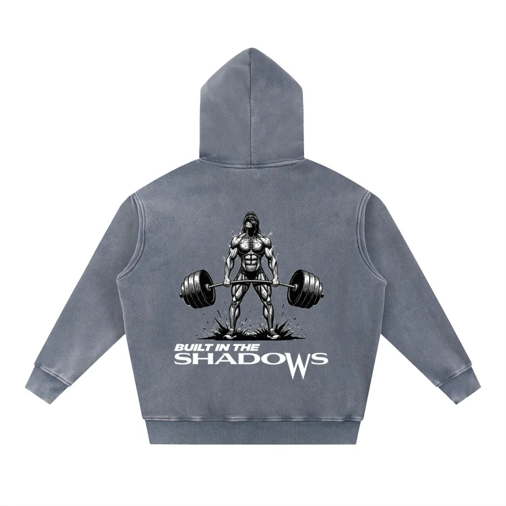 Womens Oversized Snow Washed Deadlift Hoodie