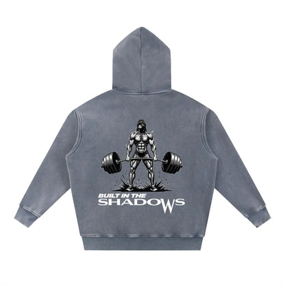 Womens Oversized Snow Washed Deadlift Hoodie