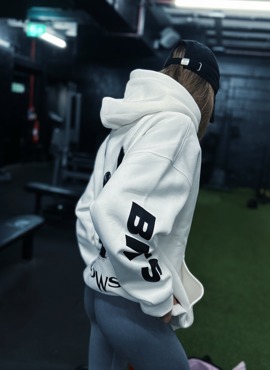 Oversized Womens Hoodie Angel Weightlifter