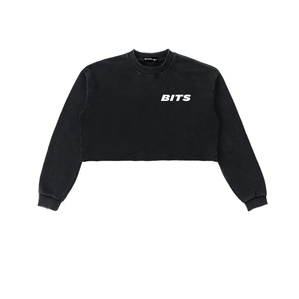 Womens Weightlifter Snow Washed Cropped Sweater