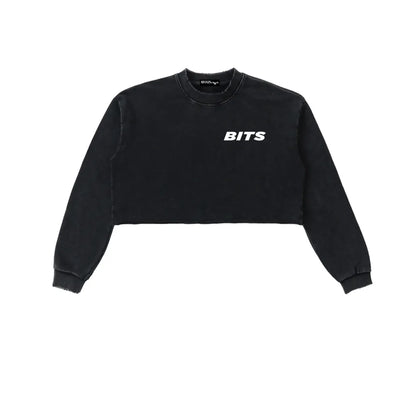 Womens Weightlifter Snow Washed Cropped Sweater