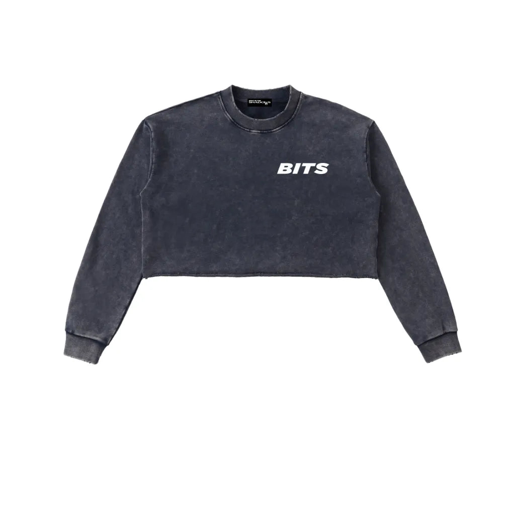 Womens Weightlifter Snow Washed Cropped Sweater