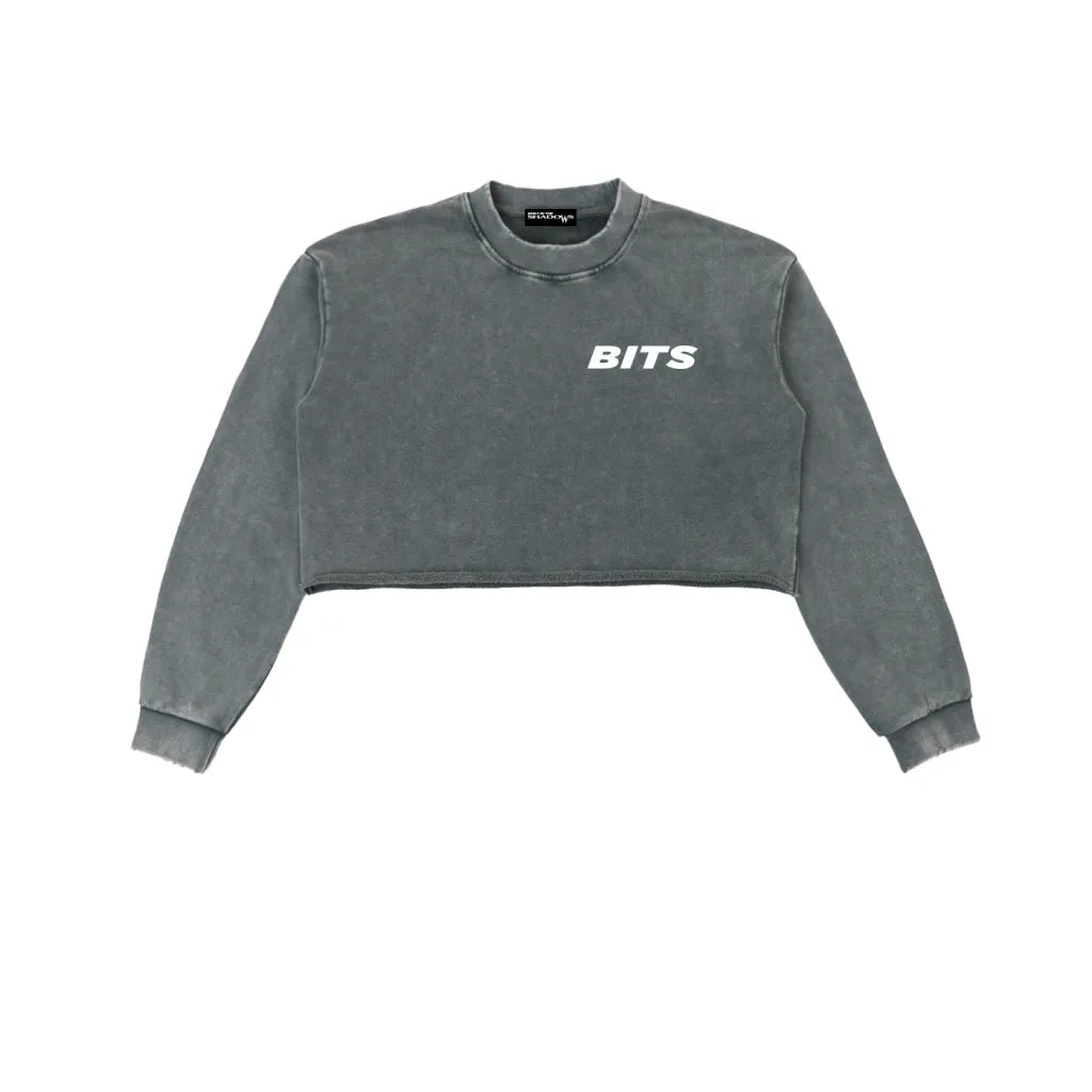 Womens Weightlifter Snow Washed Cropped Sweater