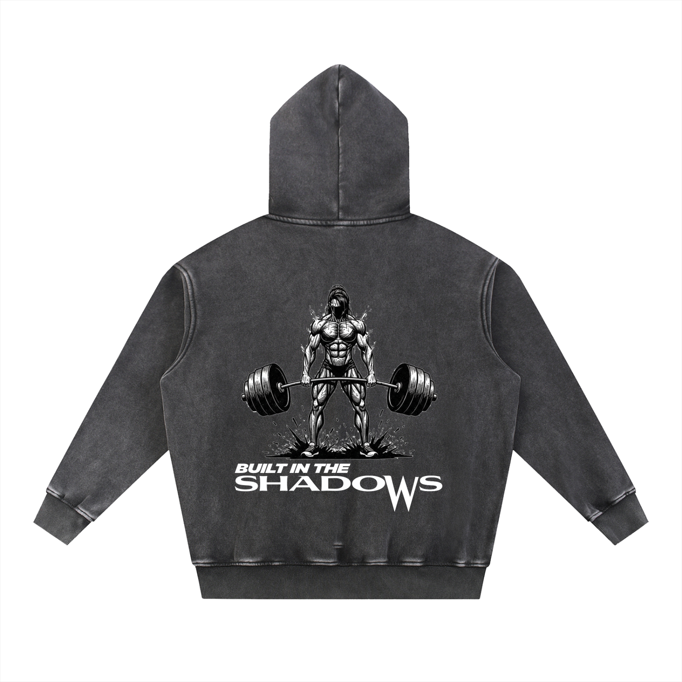 Womens Oversized Snow Washed Deadlift Hoodie