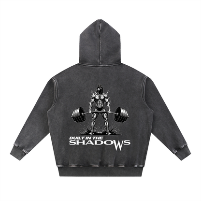 Womens Oversized Snow Washed Deadlift Hoodie