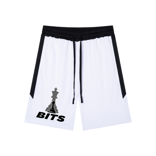 mens,shorts,varsity,white,gym,weightlifting,BITS