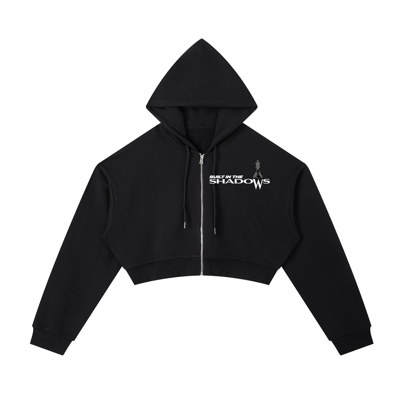 Cropped  Full Zip Womens Hoodie Angel Weightlifter